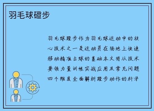 羽毛球磴步